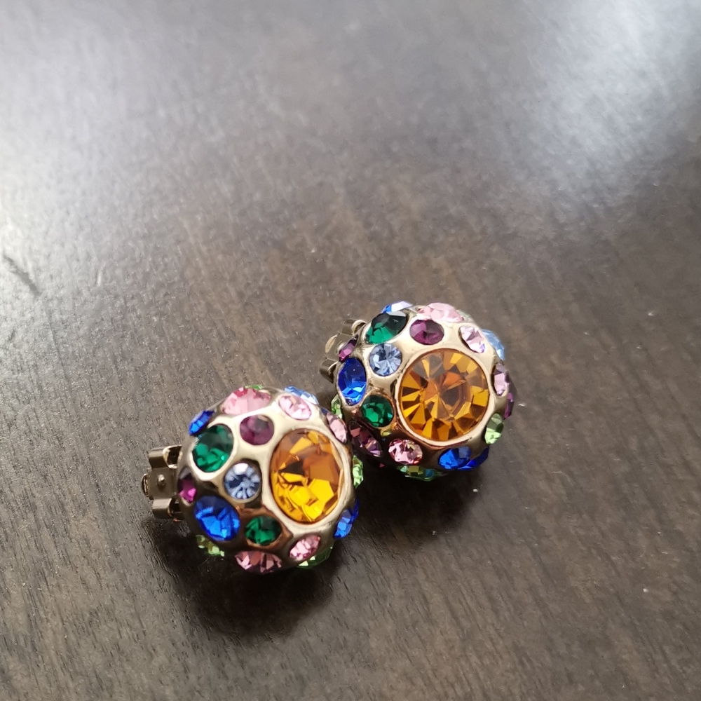 Disco Color ball earrings